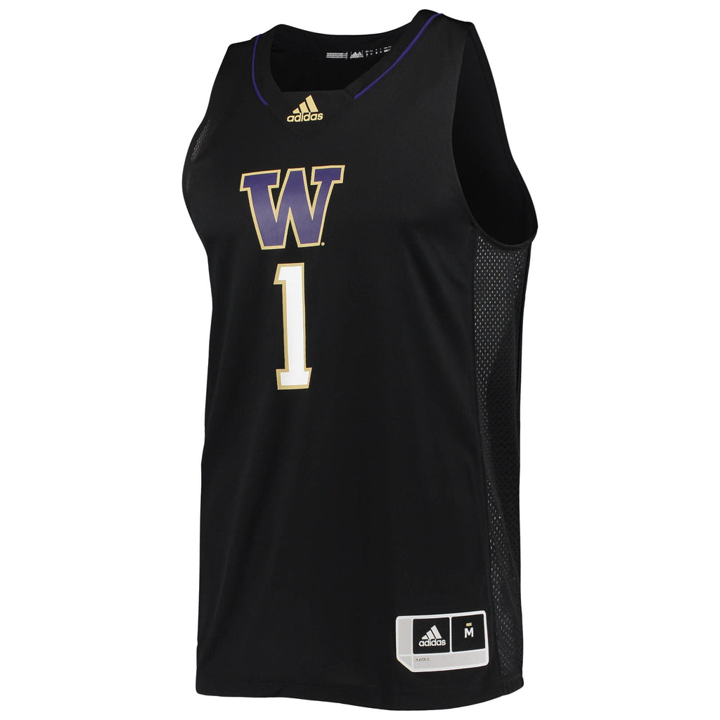 #1 Washington Huskies Swingman Basketball Jersey - Black