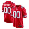 Buffalo Bills Red Alternate Custom Game Football Jersey