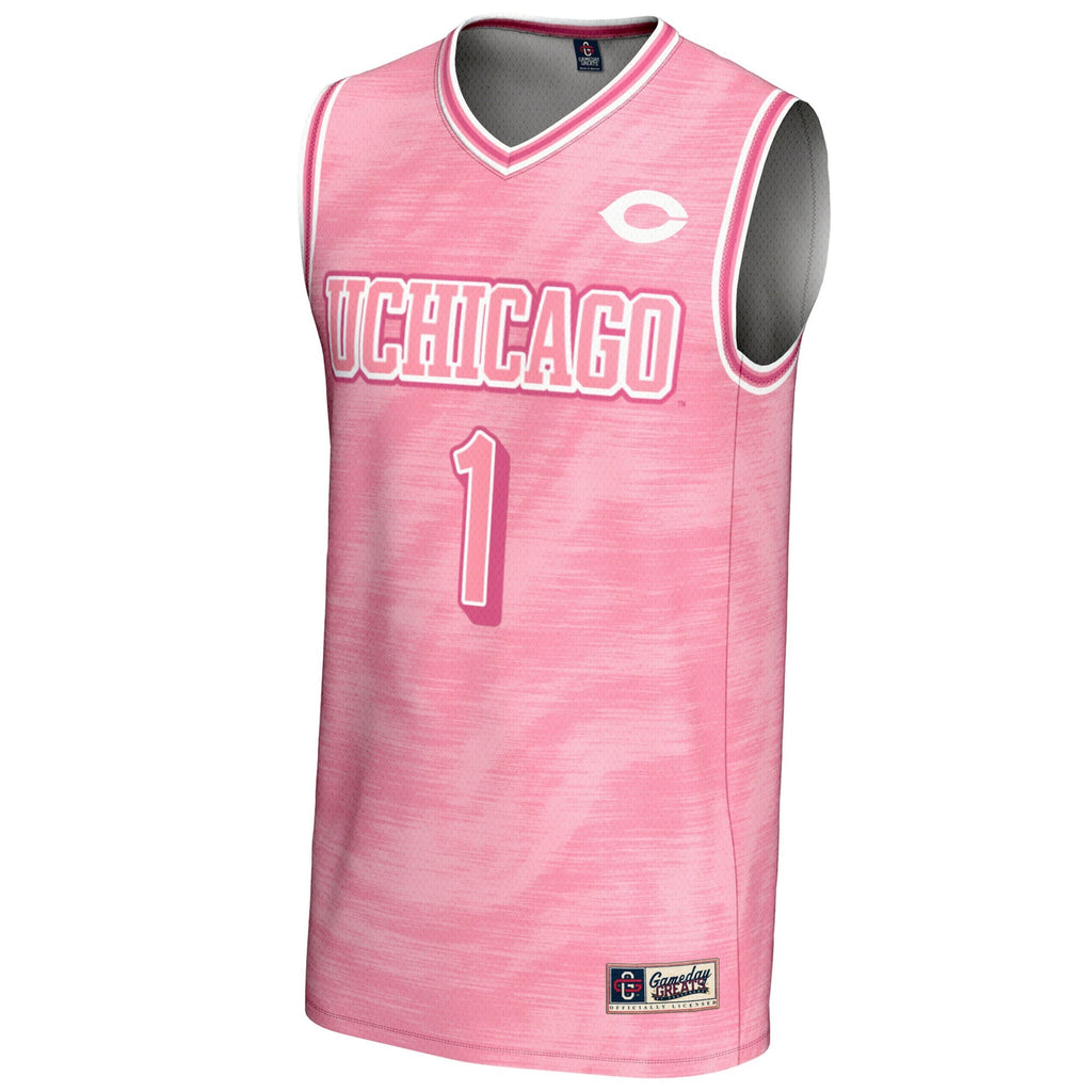 #1 UChicago Maroons Lightweight Basketball Fashion Jersey - Pink