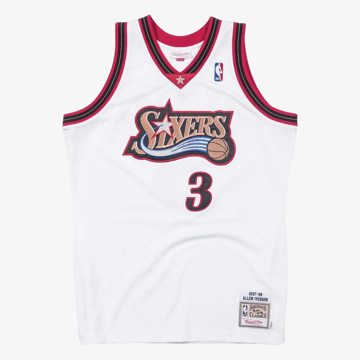 Philadelphia 76ers Allen Iverson 1997 Jersey - White