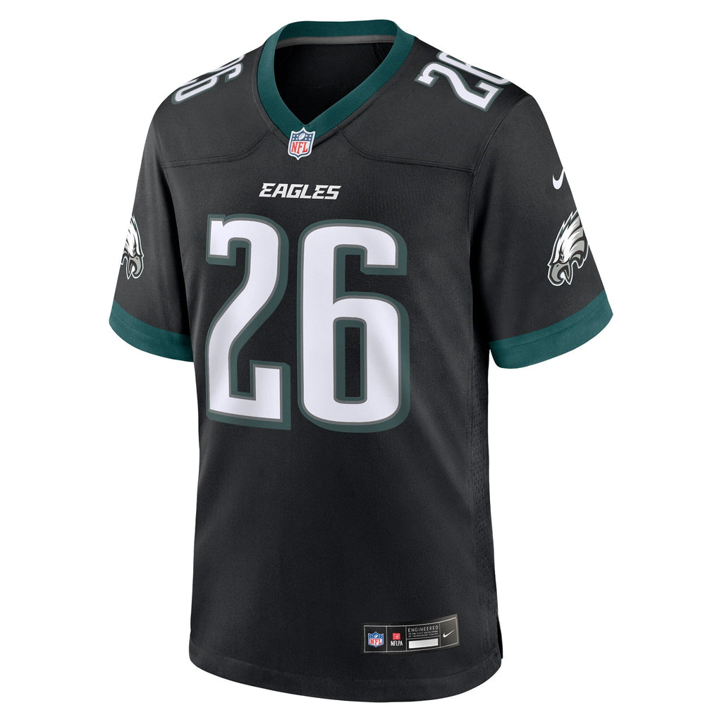 Philadelphia Eagles Saquon Barkley Black Alternate Game Football Jersey