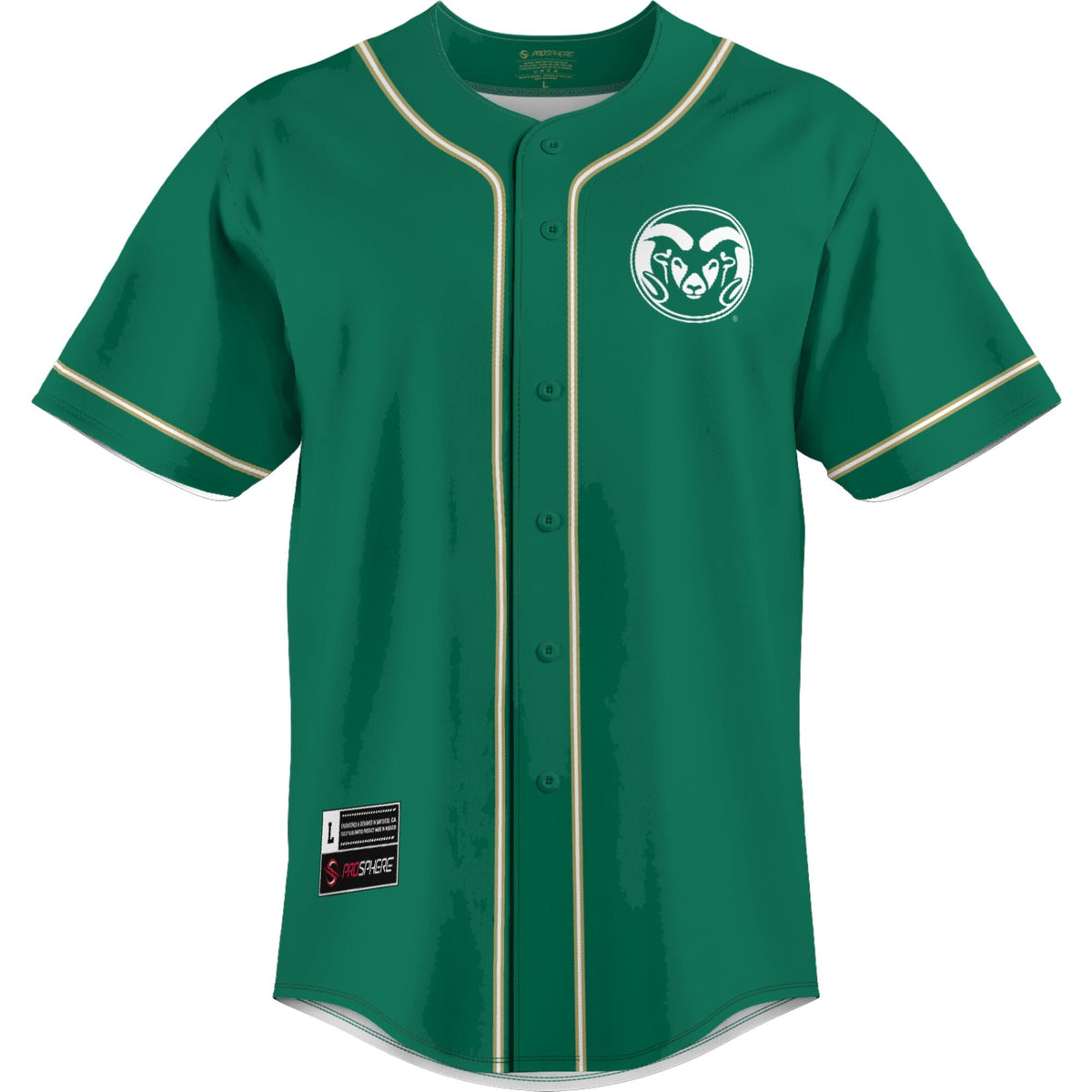 Green Colorado State Rams Lightweight Baseball Jersey