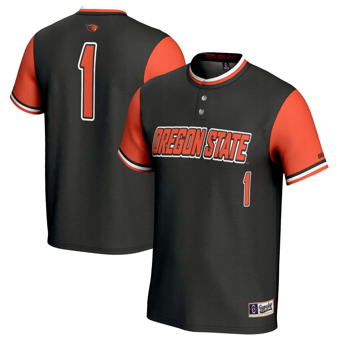 #1 Black Oregon State Beavers Softball Fashion Jersey