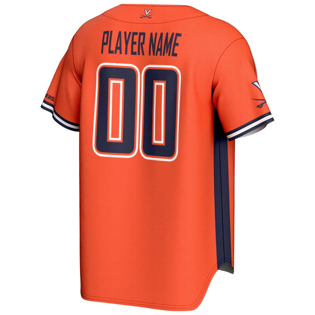 Virginia Cavaliers NIL Pick-A-Player Lightweight Baseball Jersey - Orange