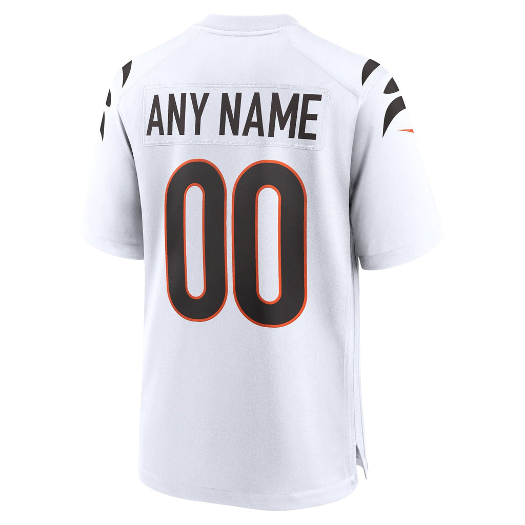 Cincinnati Bengals White Game Custom Football Jersey
