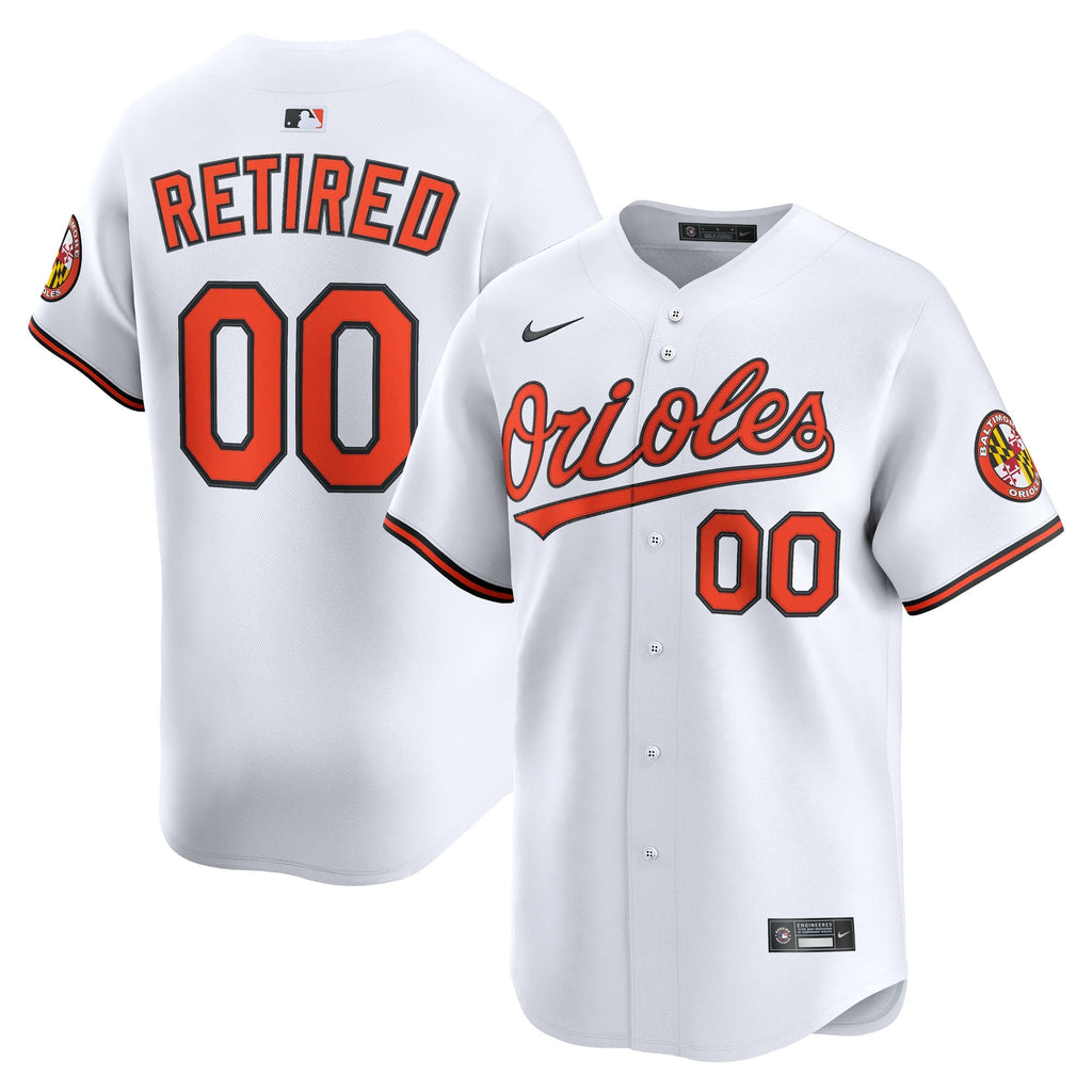 Baltimore Orioles White Home Limited Pick-A-Player Retired Roster Baseball Jersey