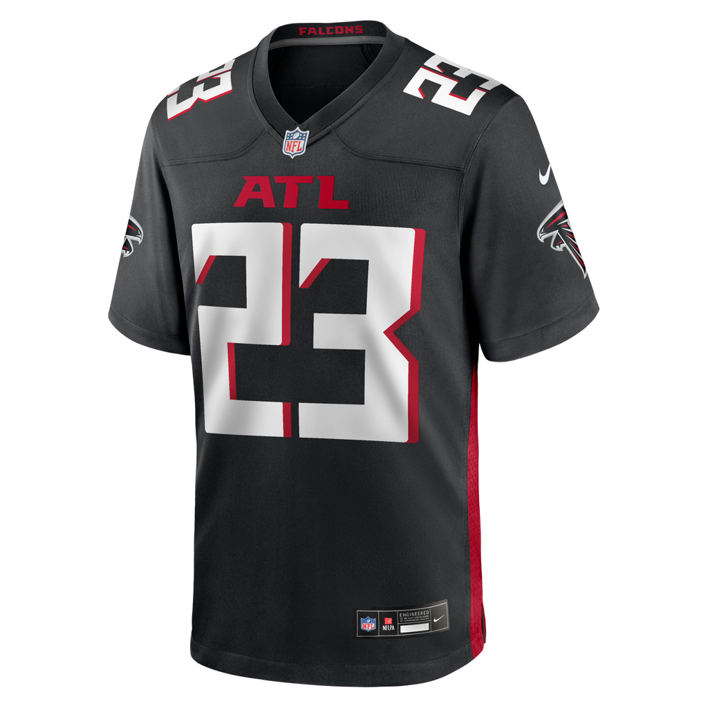 Atlanta Falcons DeMarcco Hellams Black Team Game Football Jersey