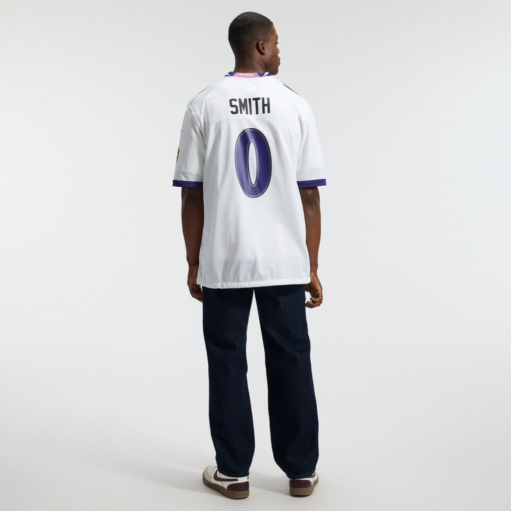 Baltimore Ravens Roquan Smith White Game Football Jersey
