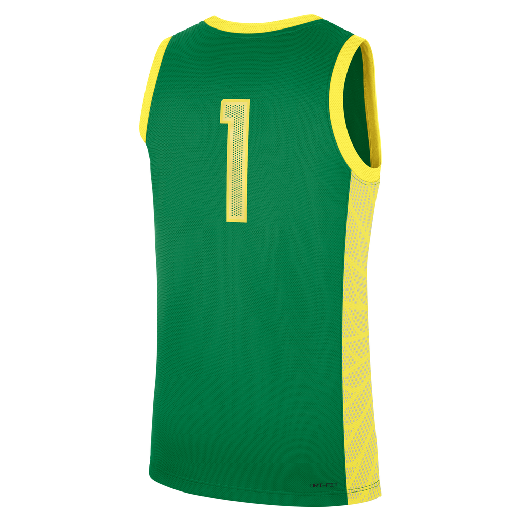 Green Oregon Ducks #1 Road Replica Basketball Jersey