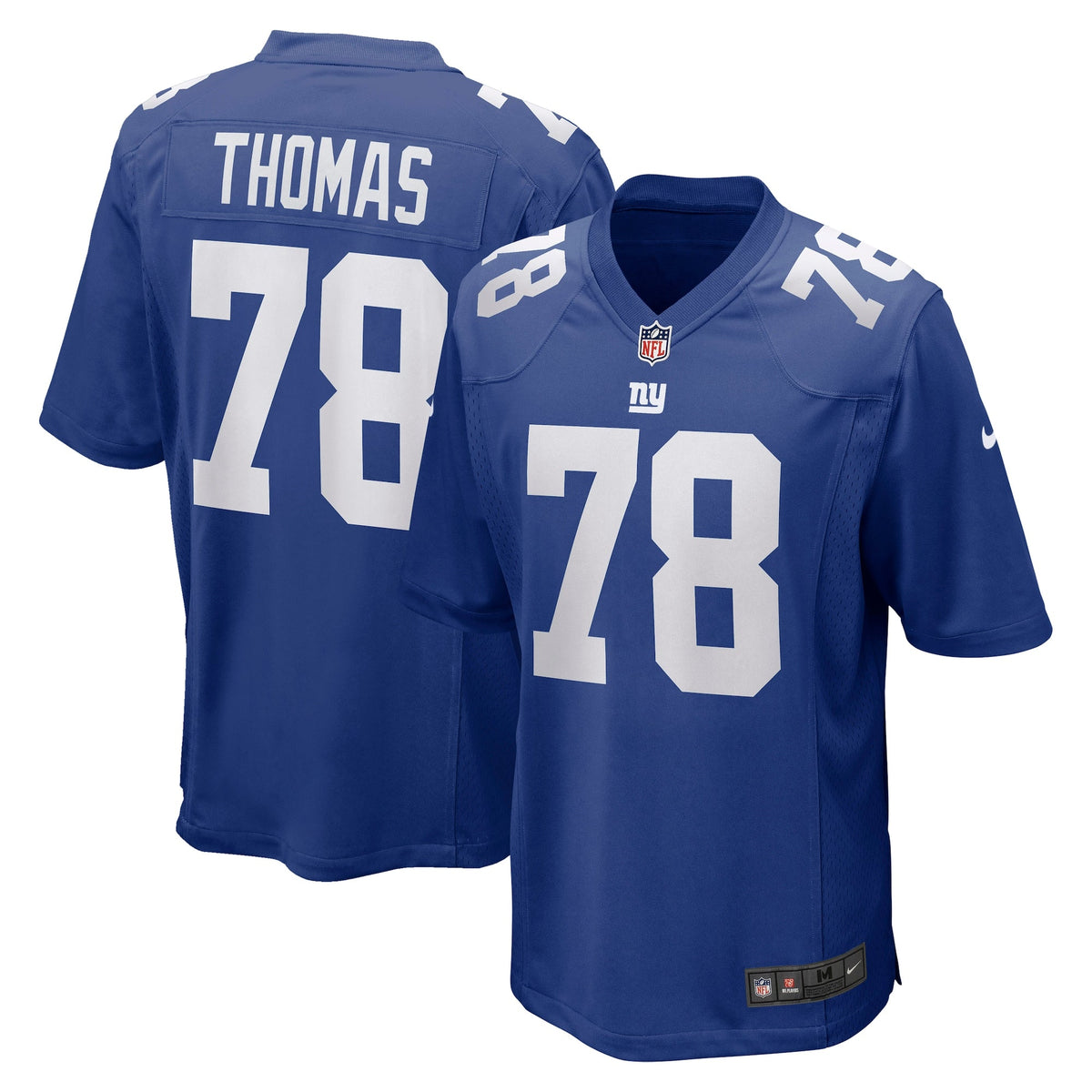 New York Giants Andrew Thomas Royal Player Game Football Jersey