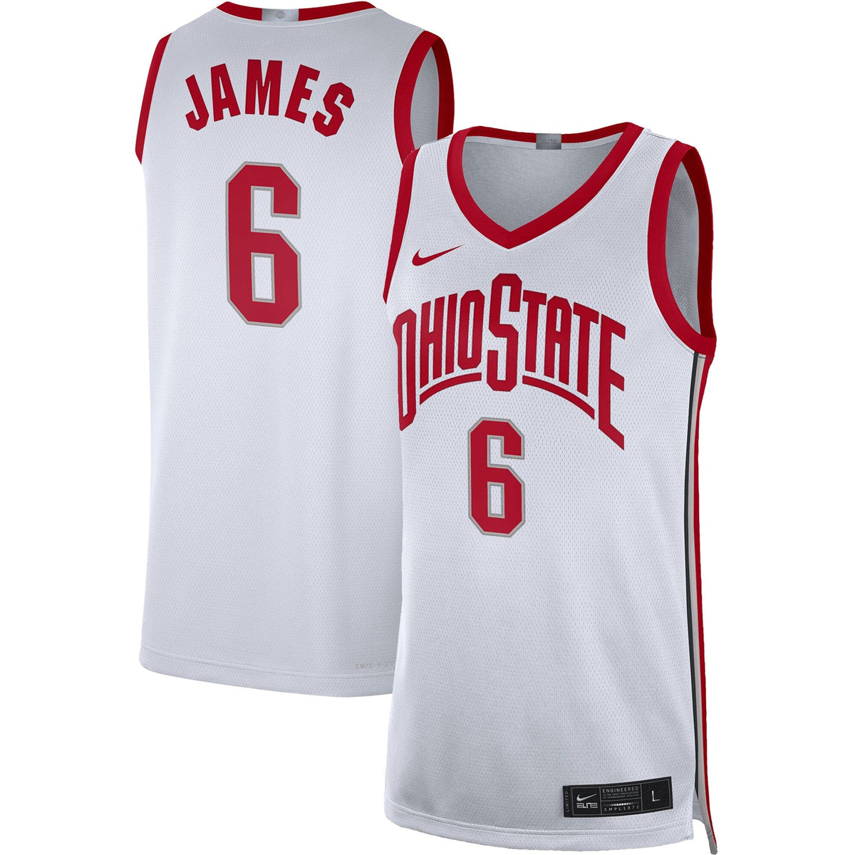 LeBron James White Ohio State Buckeyes Limited Basketball Jersey