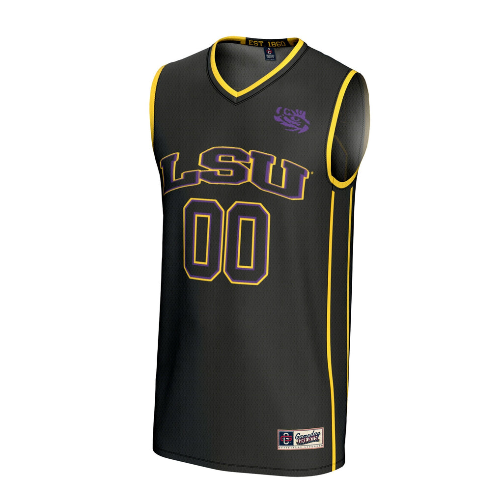 LSU Tigers Lightweight Collegiate Basketball NIL Pick-A-Player Fashion Jersey - Black