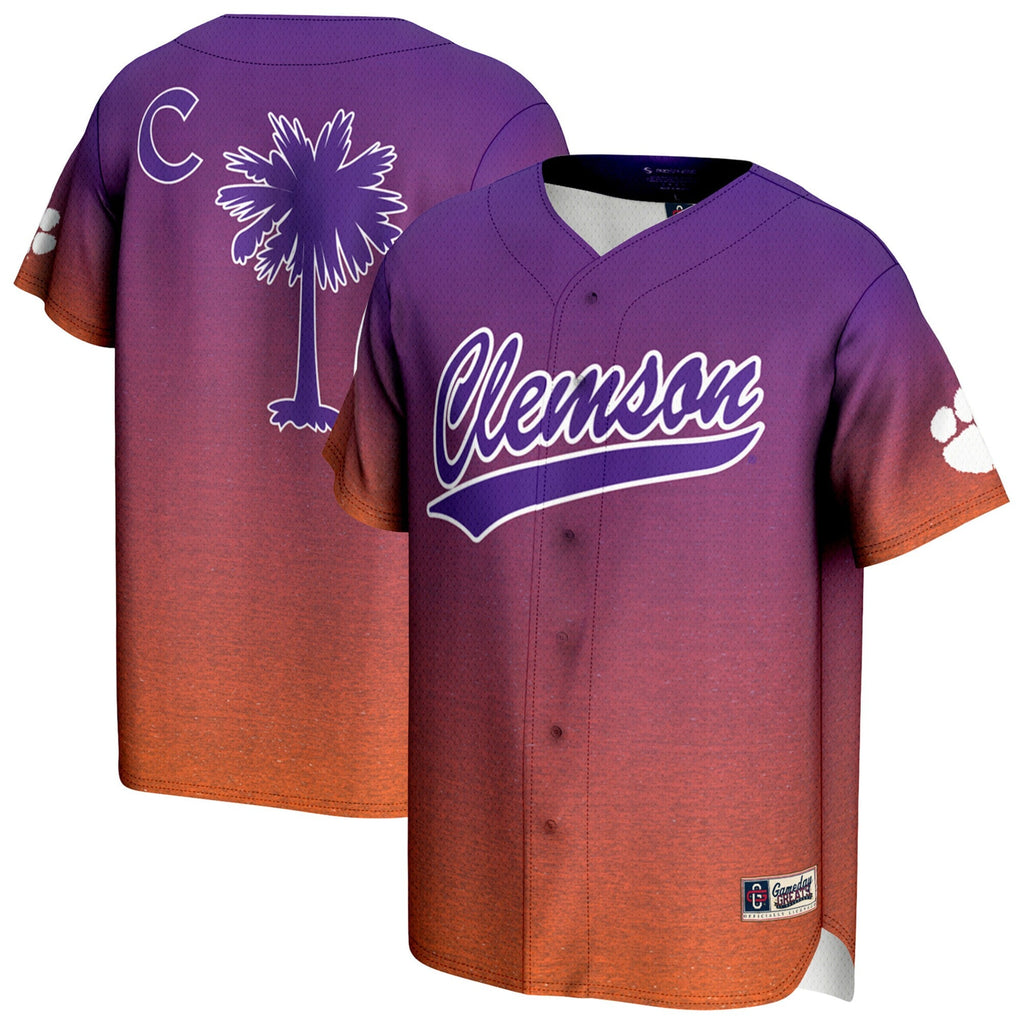 Purple/Orange Clemson Tigers Lightweight Baseball Jersey
