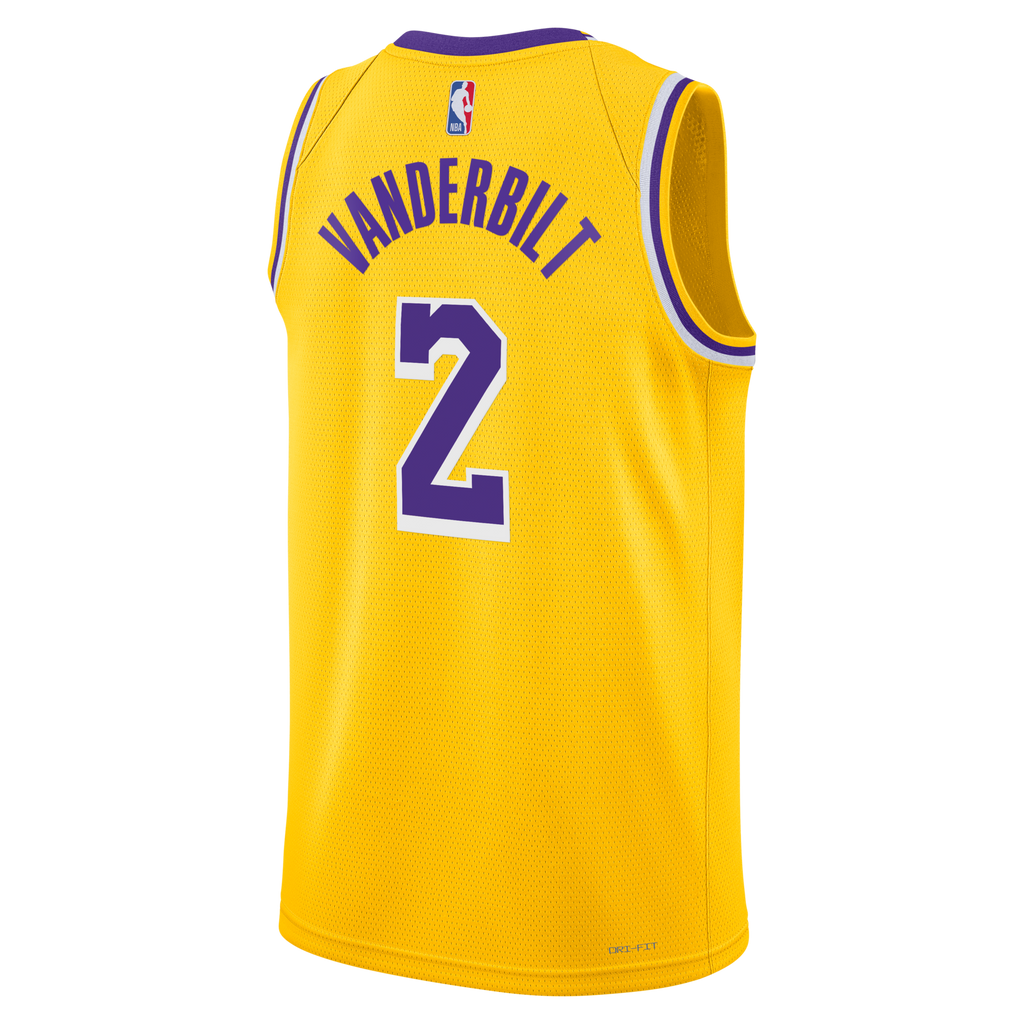Los Angeles Lakers Icon Edition Swingman Jersey - Gold - Jarred Vanderbilt