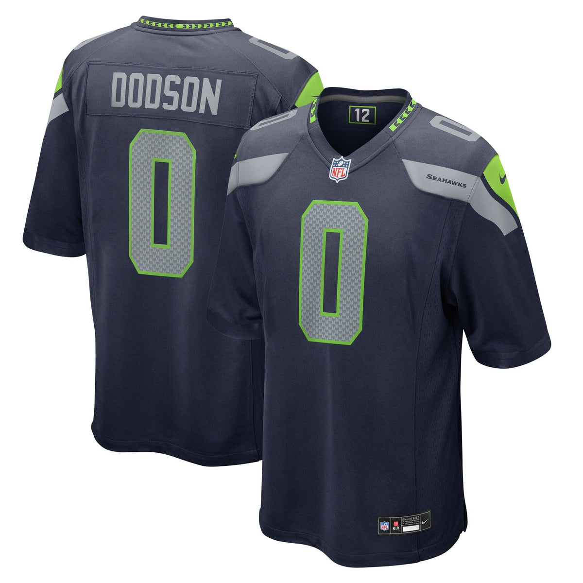 Seattle Seahawks Tyrel Dodson College Navy Game Football Jersey