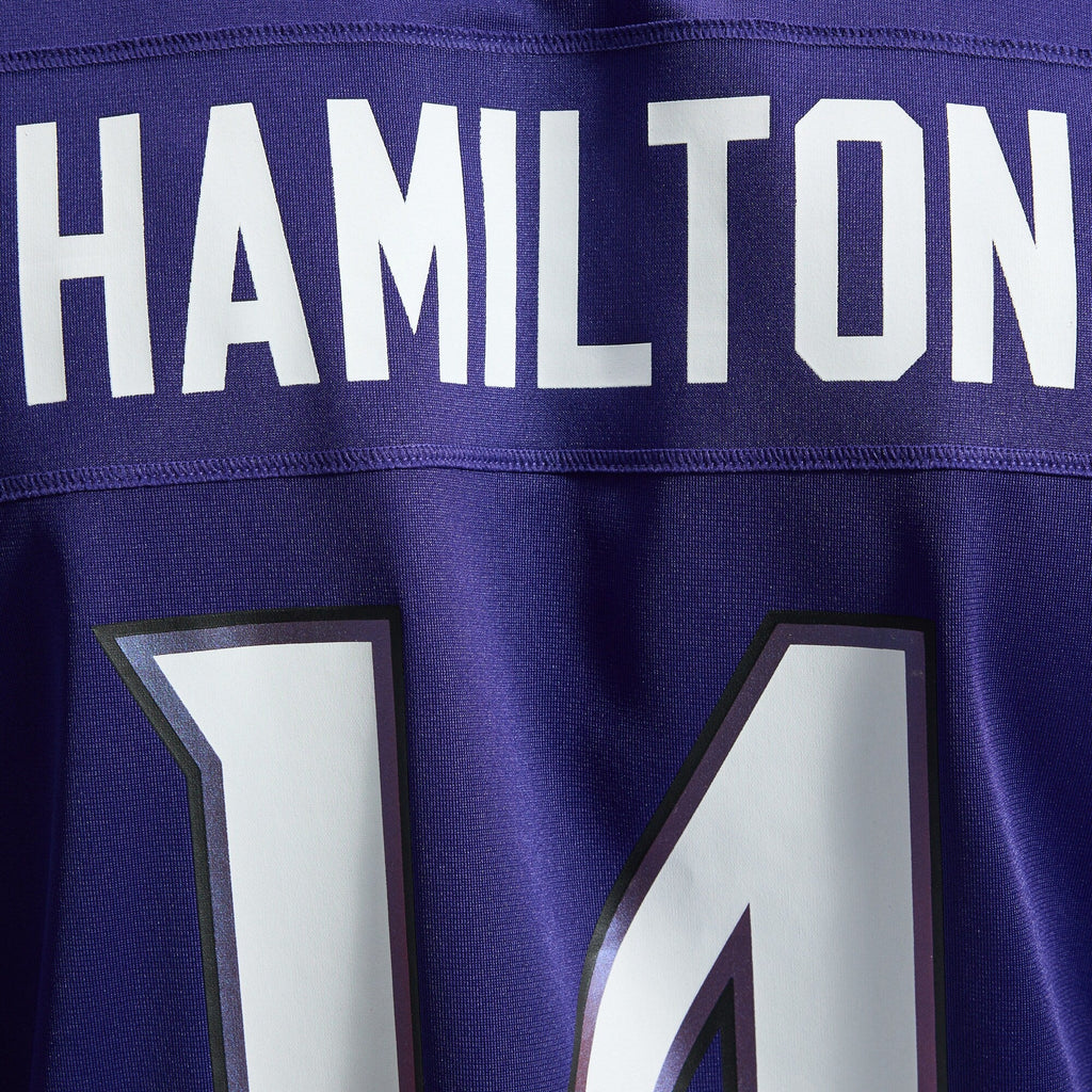 Baltimore Ravens Kyle Hamilton Purple Team Game Football Jersey