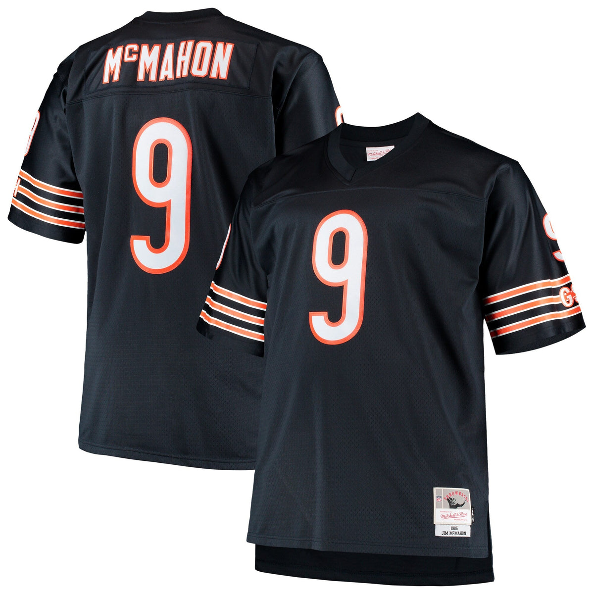 Chicago Bears Jim McMahon Navy Big & Tall 1985 Retired Player Replica Football Jersey