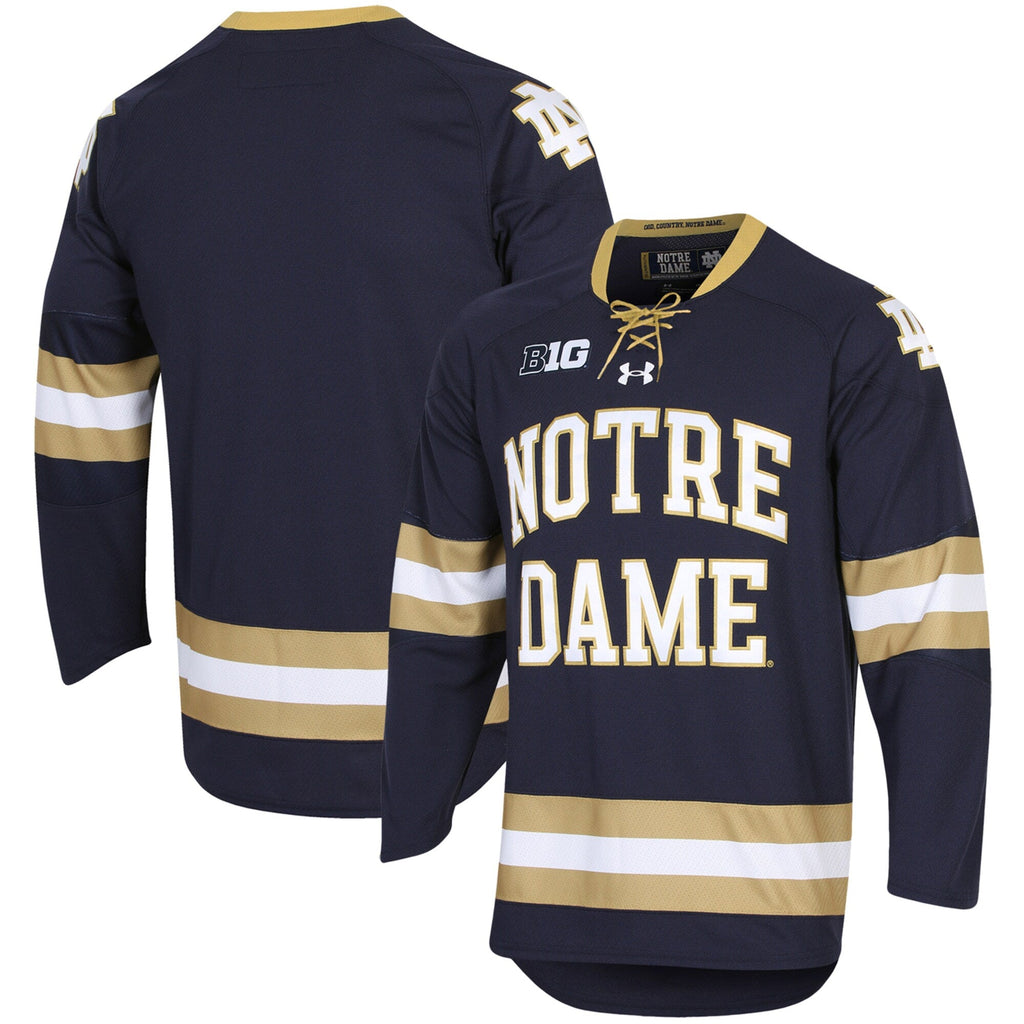 Navy Notre Dame Fighting Irish UA Replica Hockey Jersey