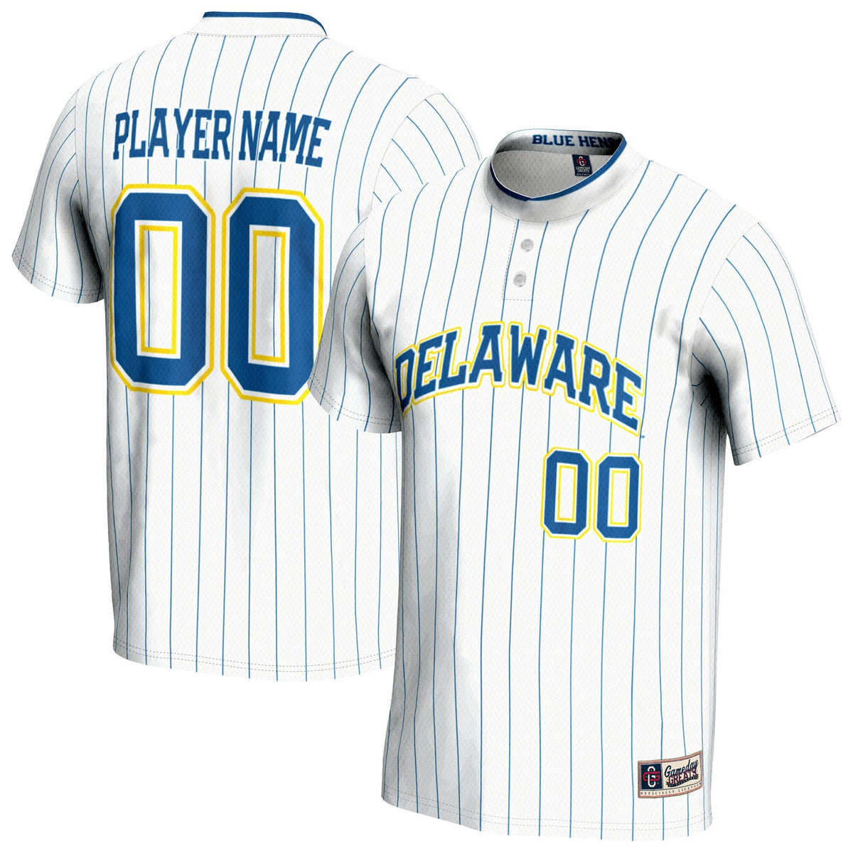 Delaware Fightin' Blue Hens NIL Pick-A-Player Lightweight Softball Jersey - White