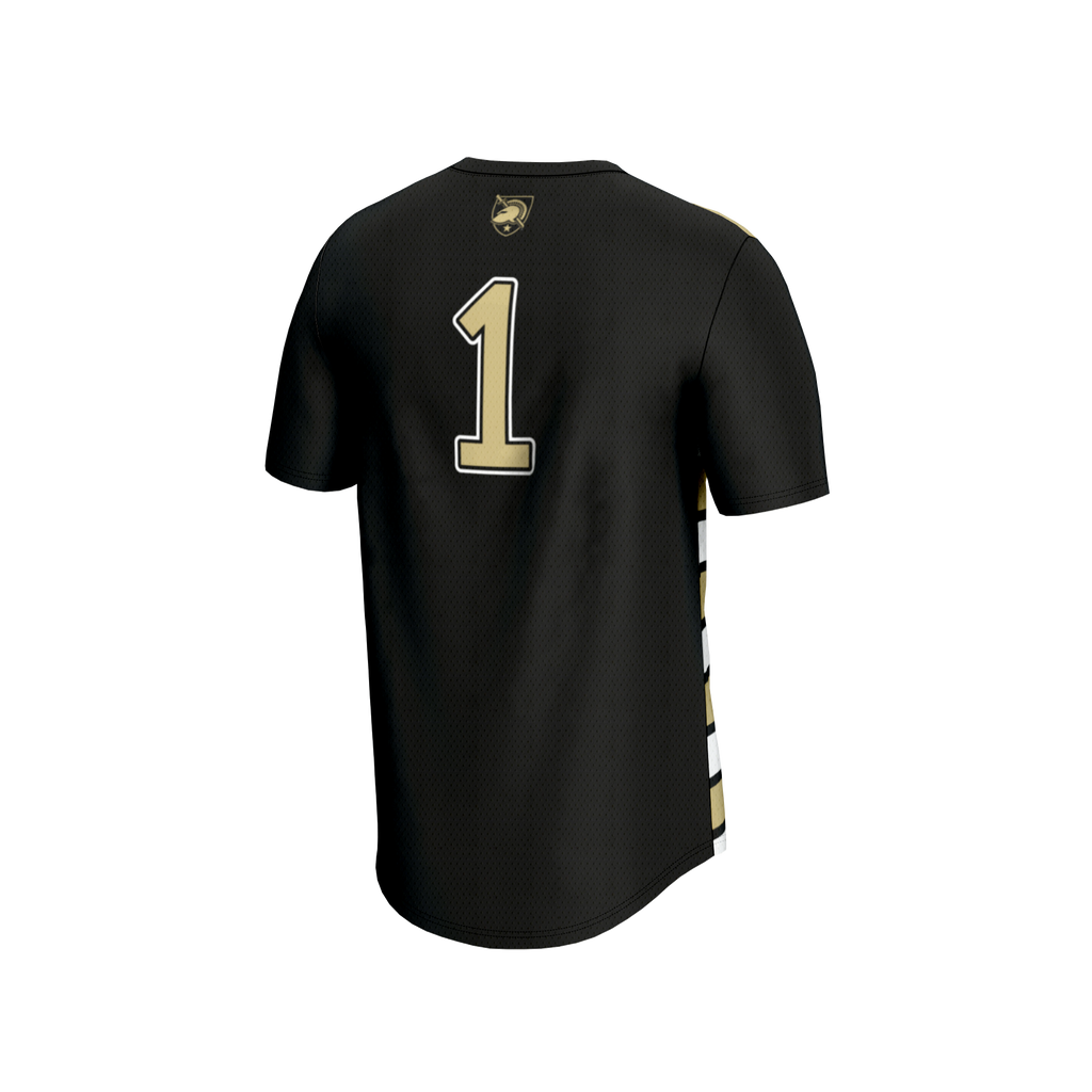 #1 Black Army Black Knights Lightweight Soccer Fashion Jersey