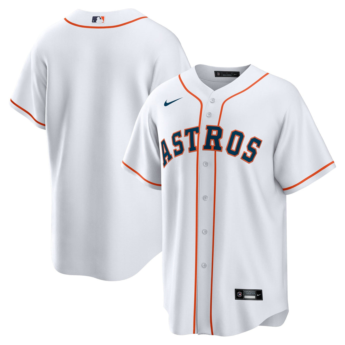 Houston Astros White Home Big & Tall Replica Baseball Jersey