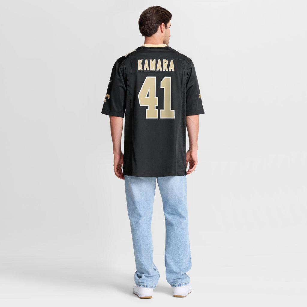 New Orleans Saints Alvin Kamara Black Game Football Jersey