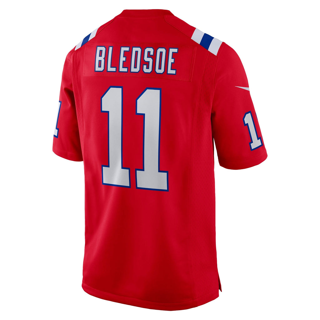 New England Patriots Drew Bledsoe Red Retired Player Alternate Game Football Jersey