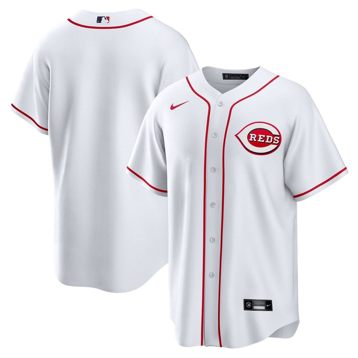 Cincinnati Reds White Home Big & Tall Replica Baseball Jersey