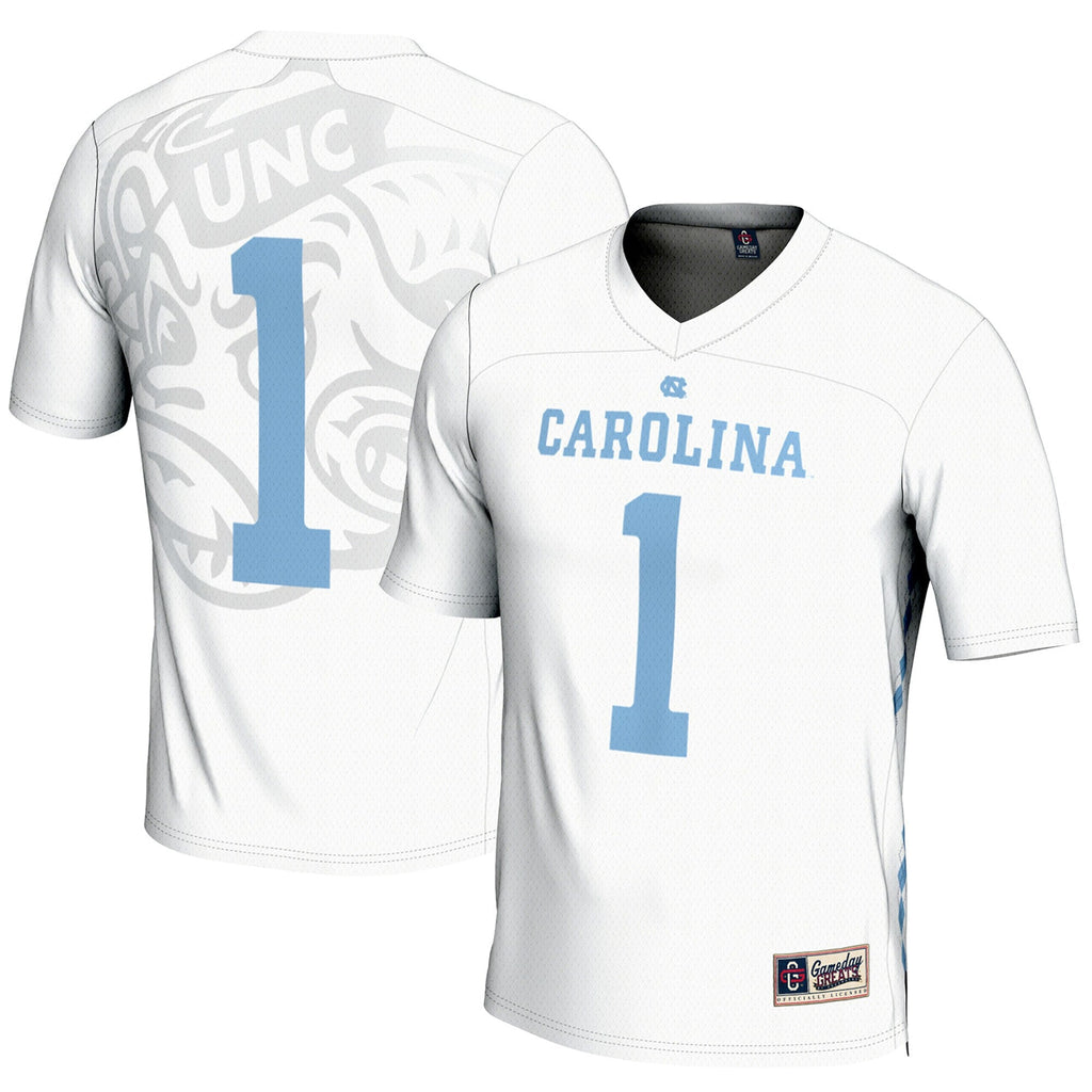 #1 White North Carolina Tar Heels Lightweight Lacrosse Jersey