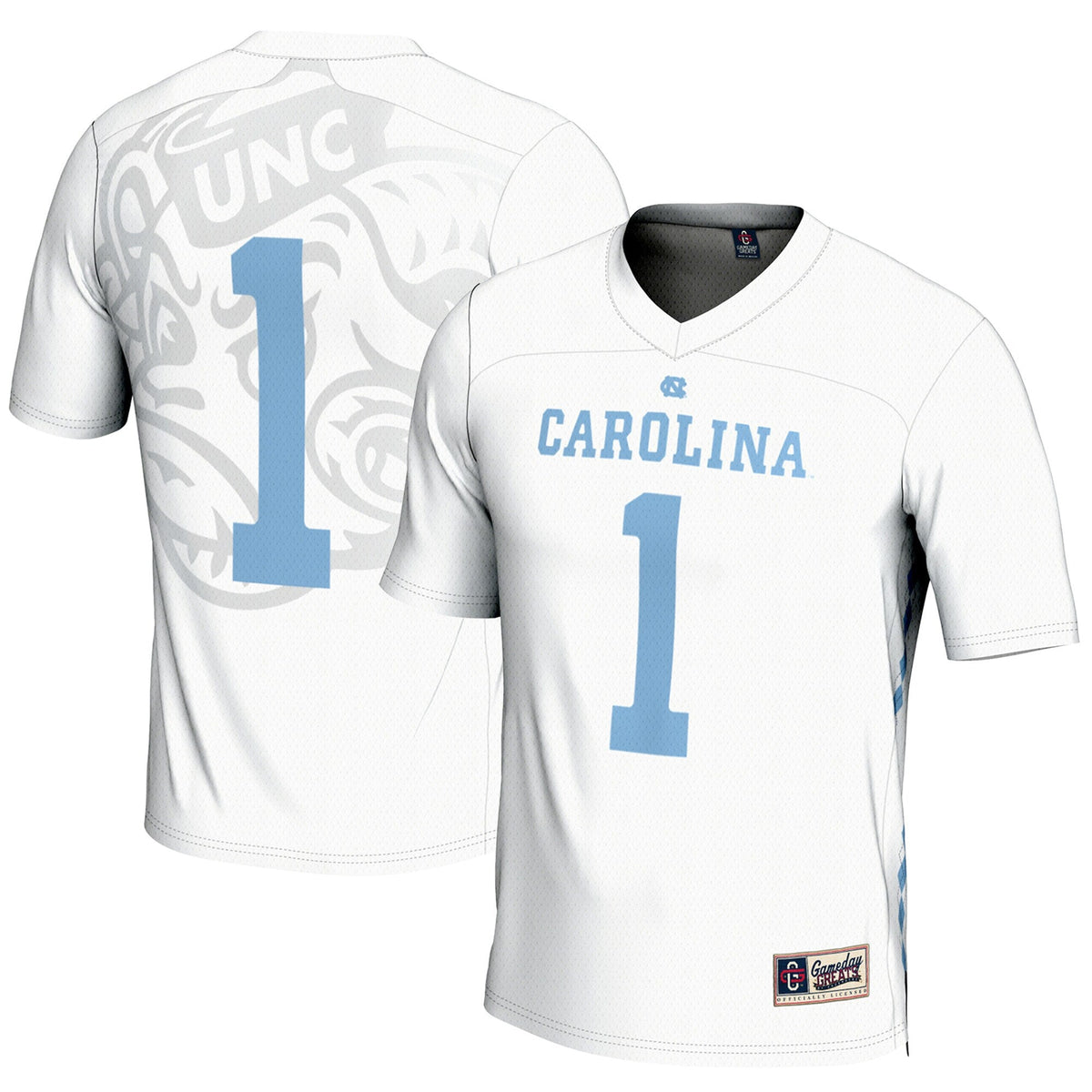 #1 White North Carolina Tar Heels Lightweight Lacrosse Jersey