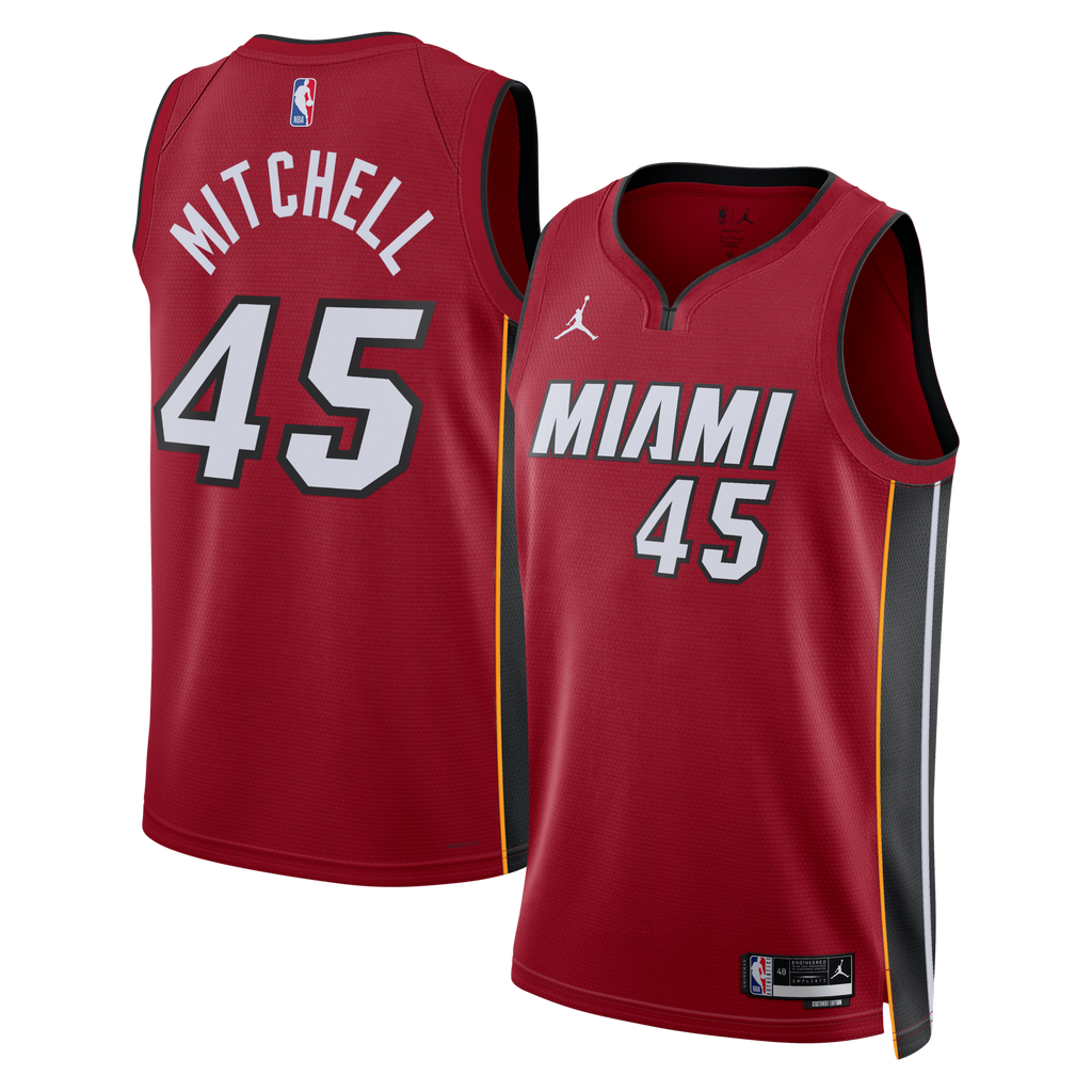 Miami Heat Statement Edition Swingman Jersey - Red - Davion Mitchell