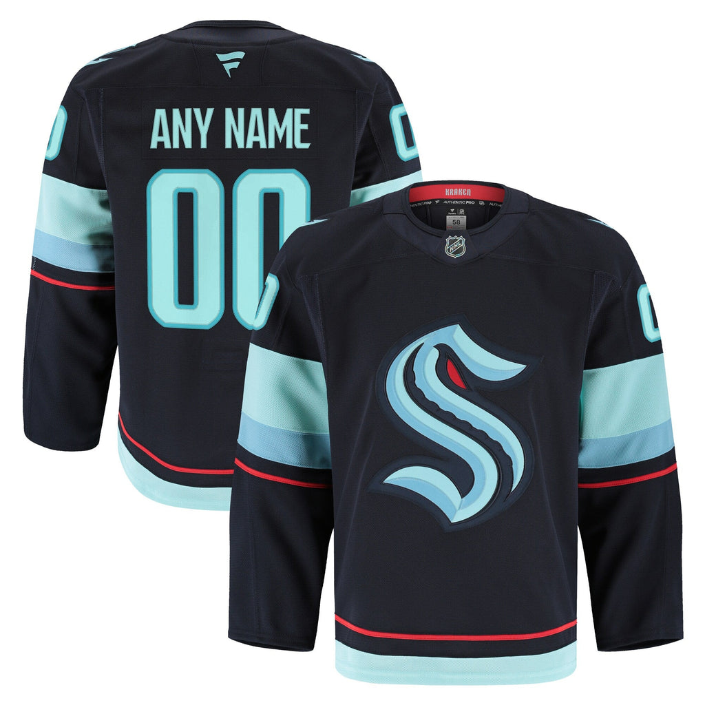 Seattle Kraken Navy Home Pro Custom Jersey