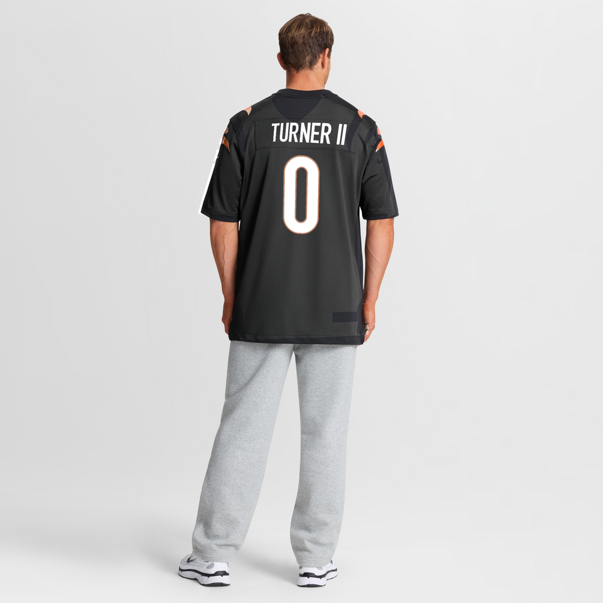 Cincinnati Bengals DJ Turner II Black Team Game Football Jersey
