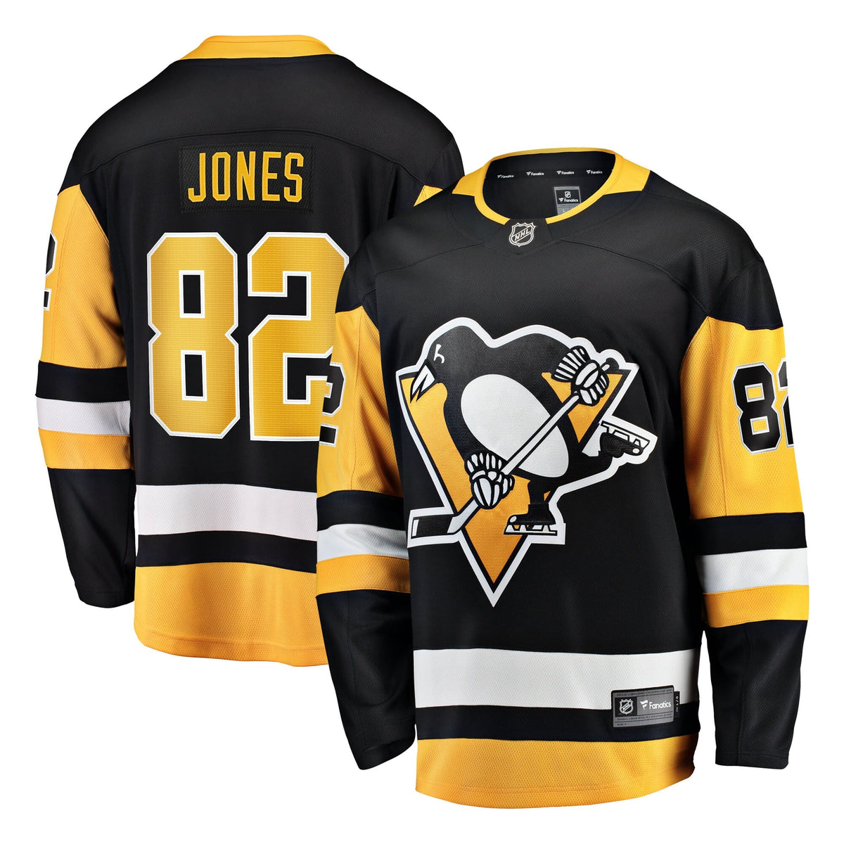 Pittsburgh Penguins Caleb Jones Black Home Breakaway Hockey Jersey