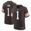 Cleveland Browns Number 1 Dad Brown Game Football Jersey