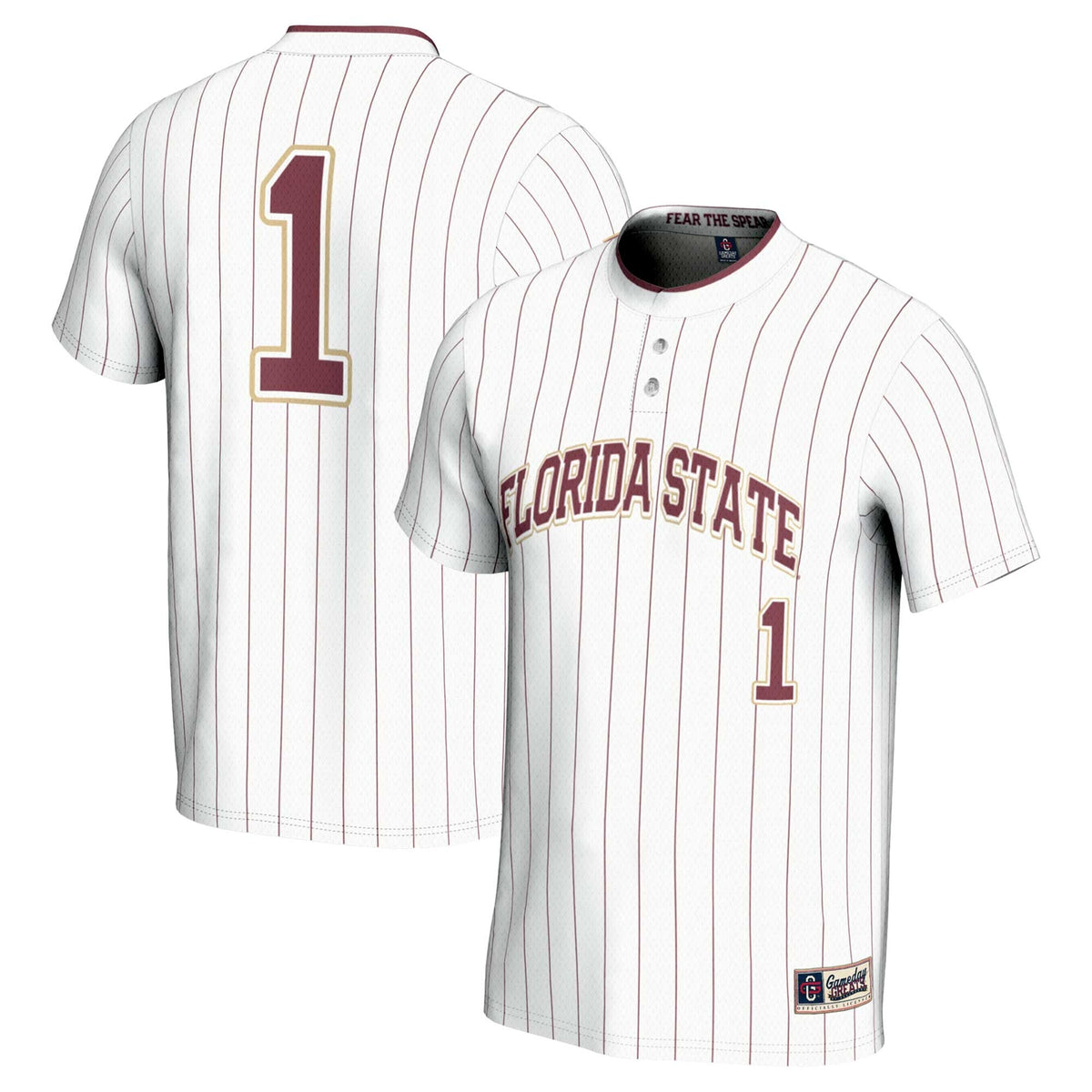 #1 Florida State Seminoles Lightweight Softball Jersey - White