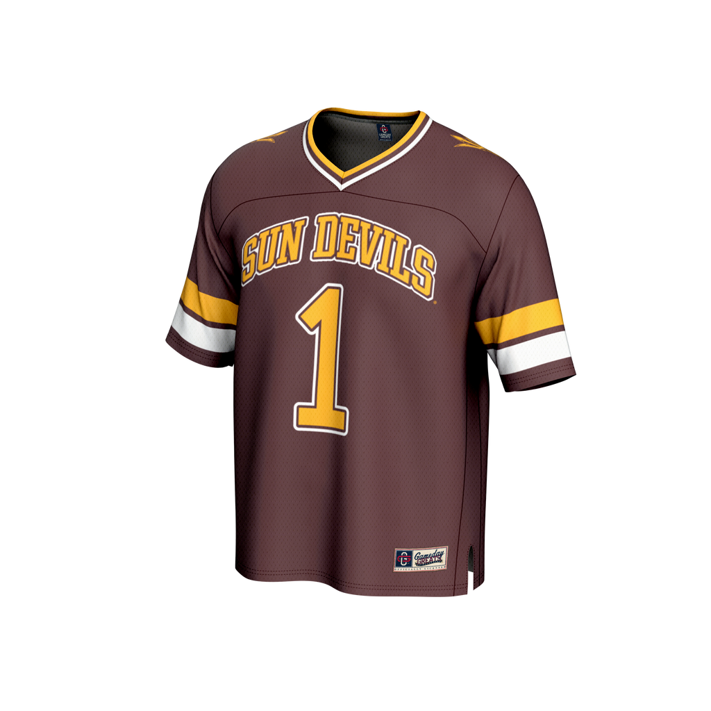 Maroon #1 Arizona State Sun Devils Lightweight Collegiate Football Fashion Jersey