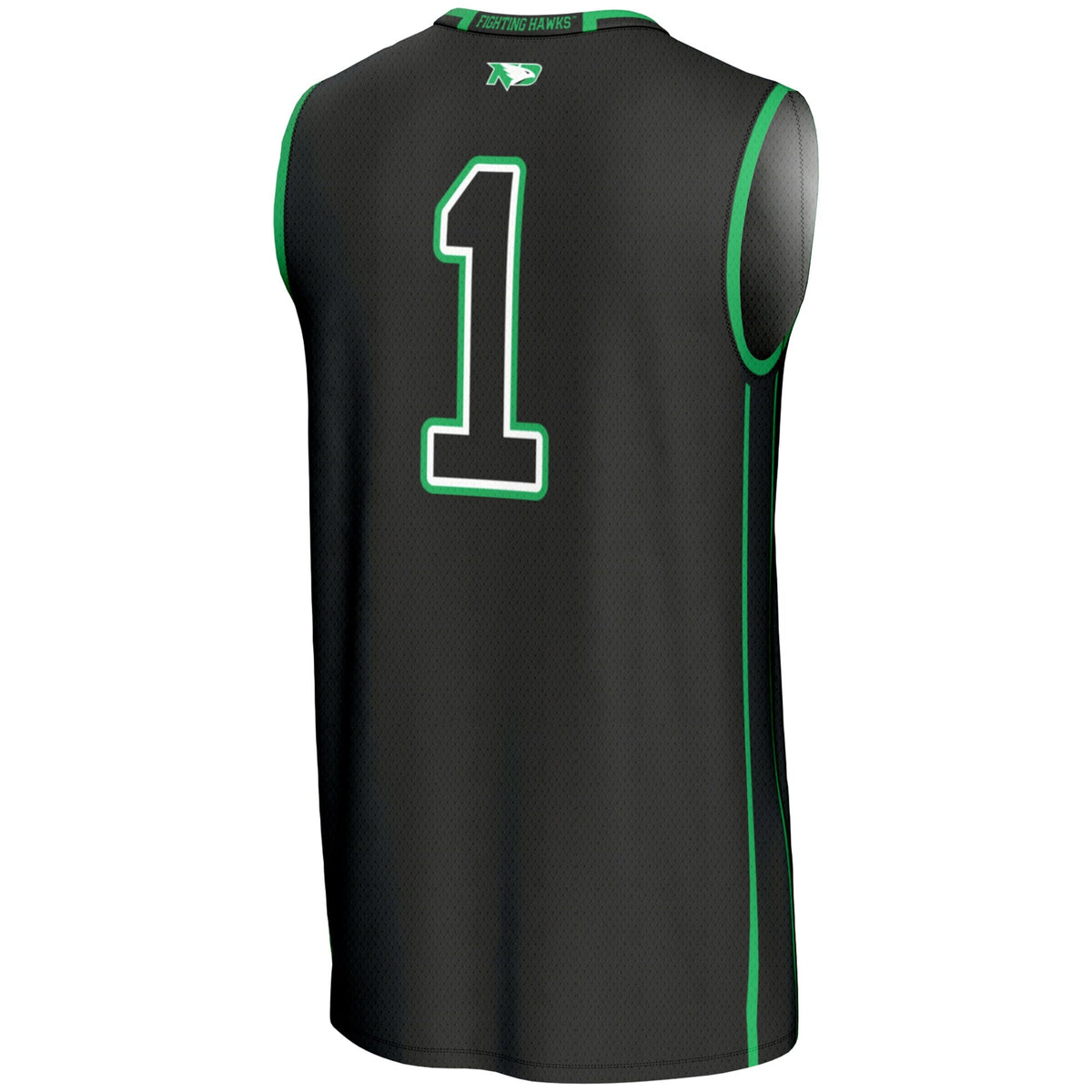 #1 North Dakota Lightweight Basketball Fashion Jersey - Black