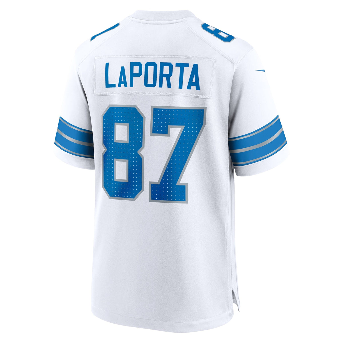 Detroit Lions Sam LaPorta White White Game Football Jersey
