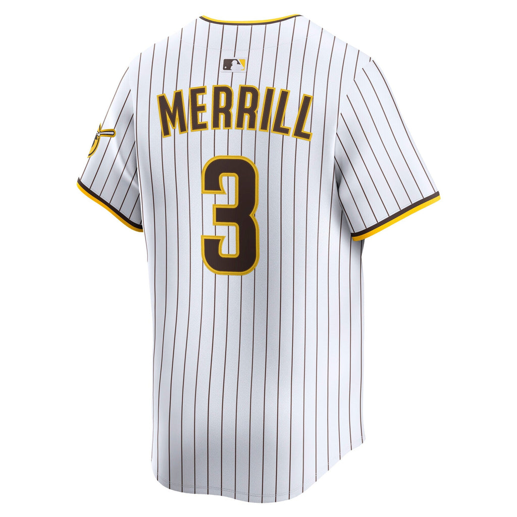 San Diego Padres Jackson Merrill White Home Limited Player Baseball Jersey