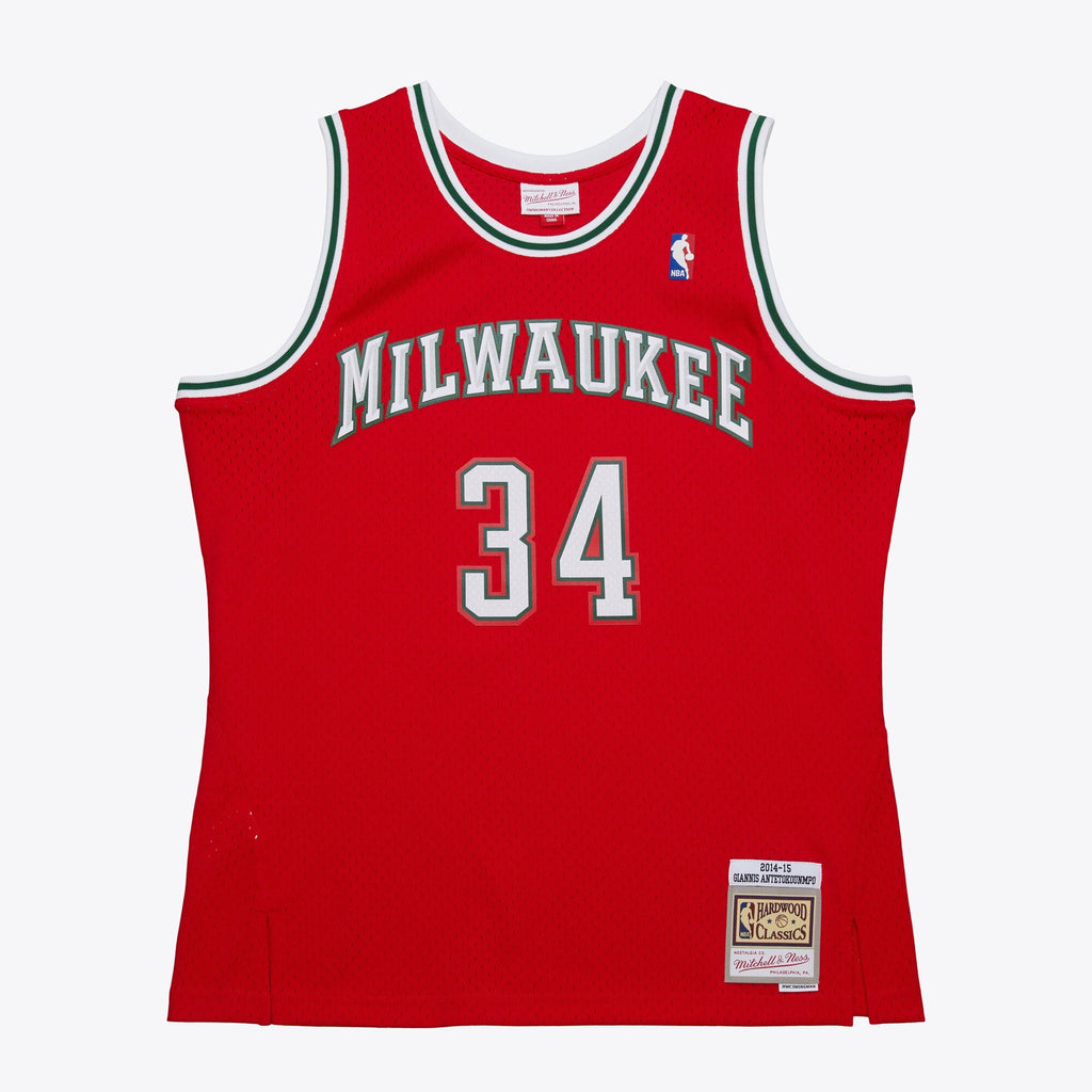 Milwaukee Bucks Giannis Antetokounmpo 2014 Dark Alternate Jersey - Red