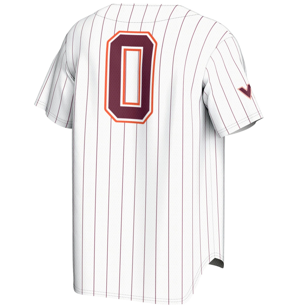 #0 White Virginia Tech Hokies Lightweight Baseball Fashion Jersey