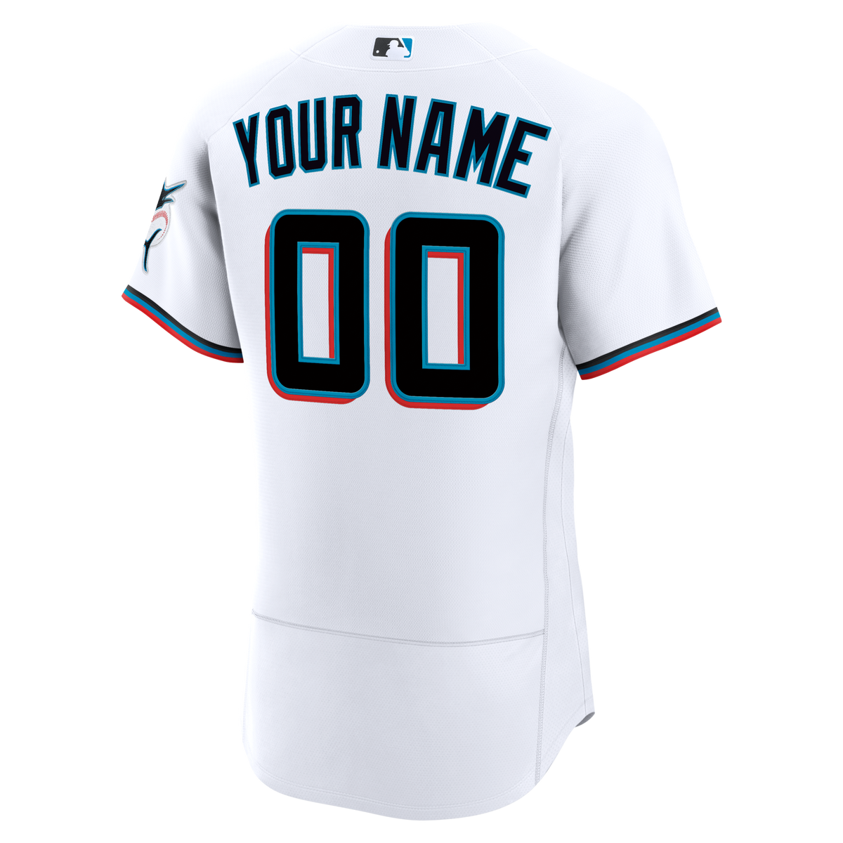 Miami Marlins White Home Custom Baseball Jersey