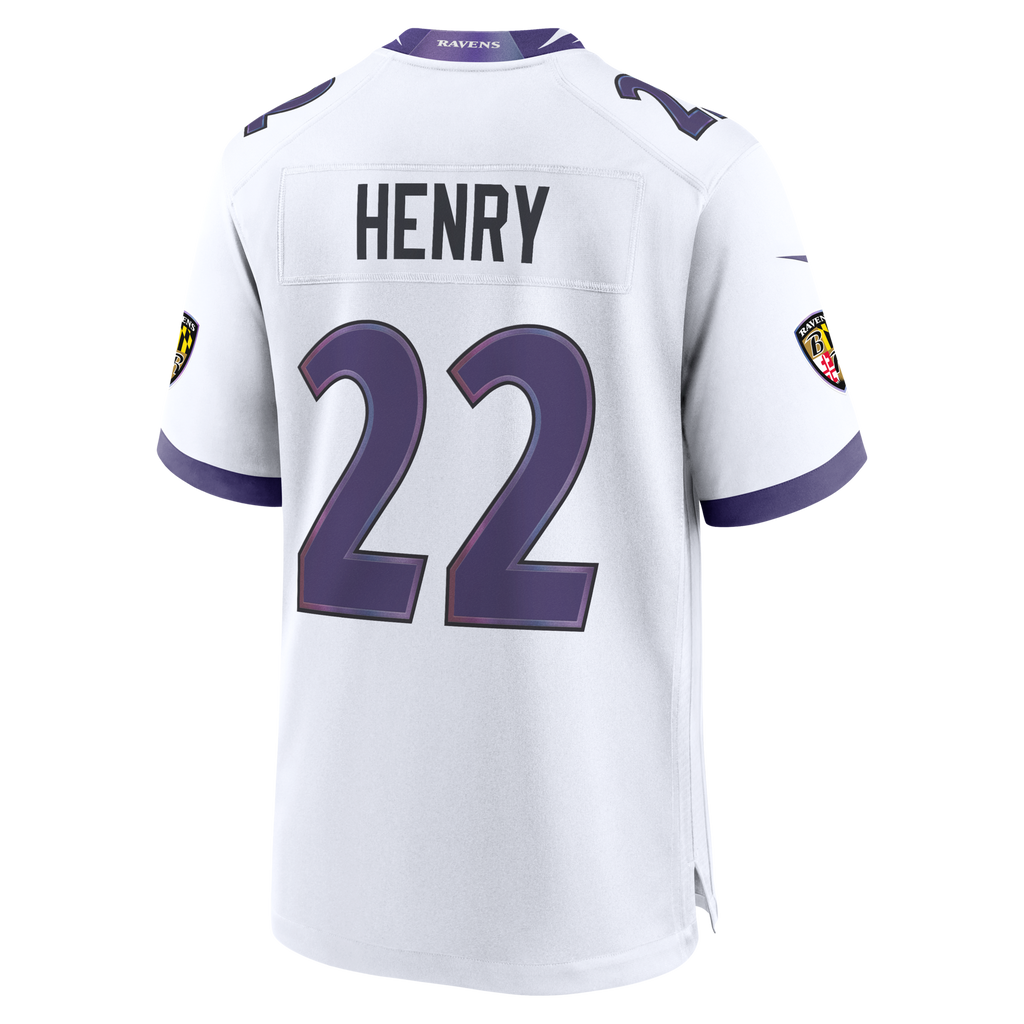 Baltimore Ravens Derrick Henry White Game Football Jersey
