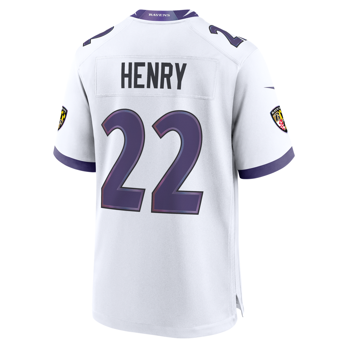 Baltimore Ravens Derrick Henry White Game Football Jersey