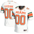 Miami Hurricanes NIL Pick-A-Player Football Jersey - White