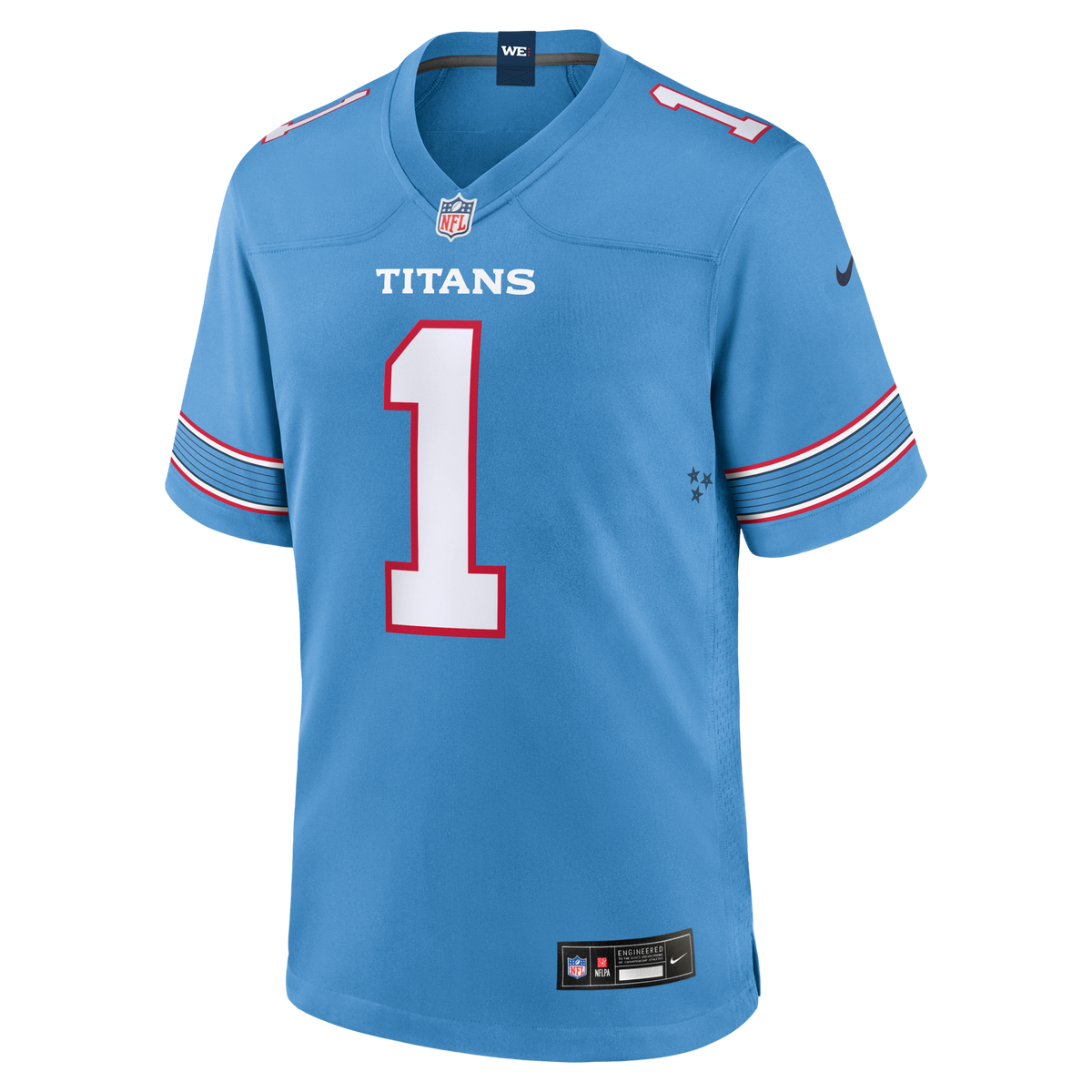 Tennessee Titans Cameron Ward Light Blue Game Football Jersey