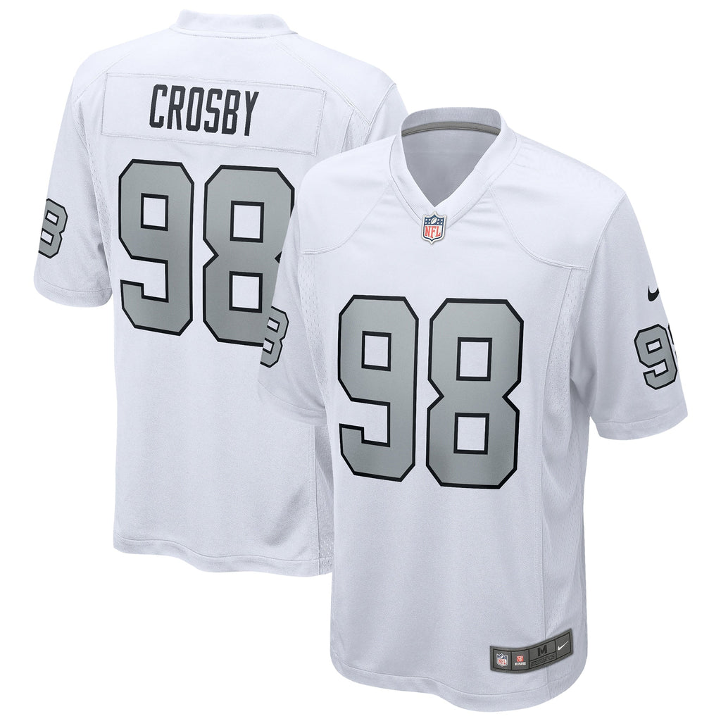 Las Vegas Raiders Maxx Crosby White Alternate Game Football Jersey