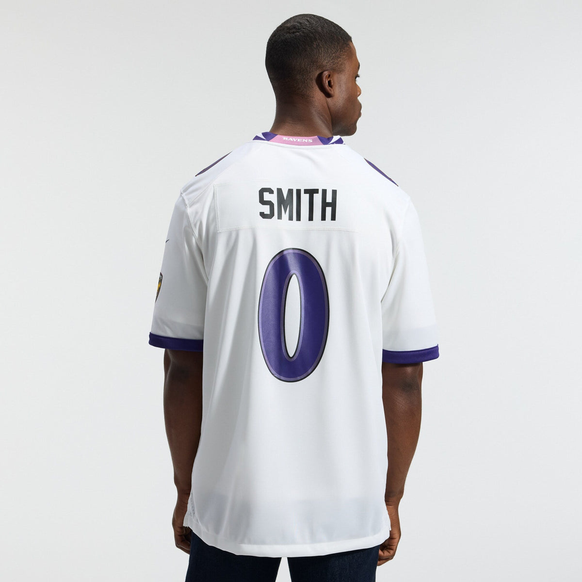 Baltimore Ravens Roquan Smith White Game Football Jersey