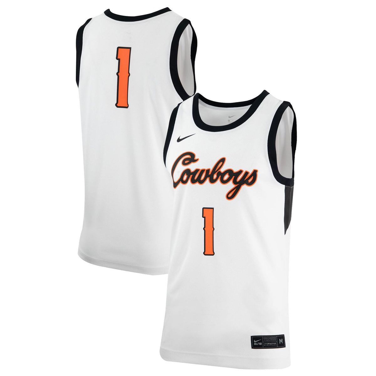White Oklahoma State Cowboys Retro Replica Basketball Jersey